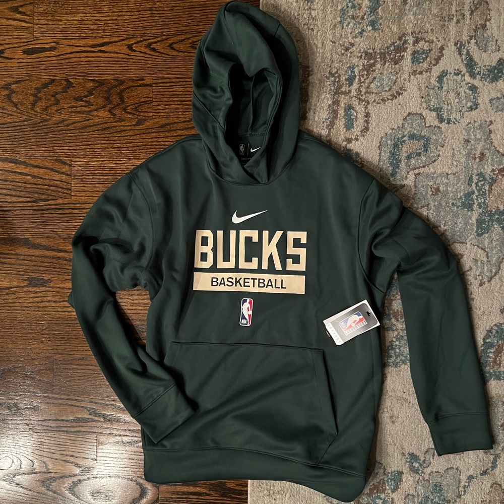 Men's Milwaukee Bucks Nike On-Court Practice Performance Hoodie **NEW-L**